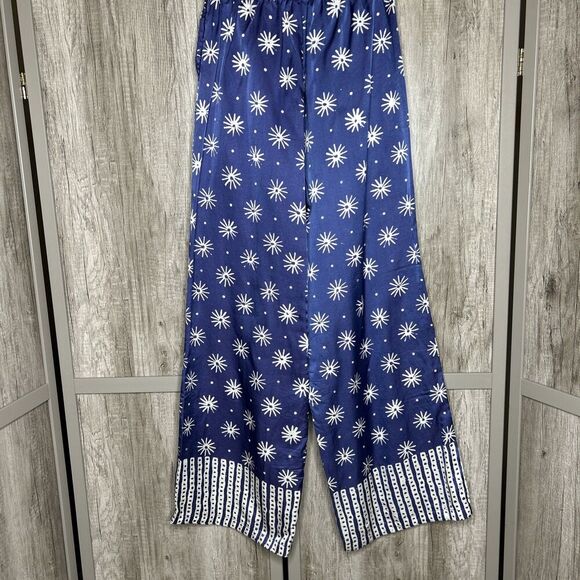 Cloe Cassandro Palazzo Wide Leg Pants Satin Silk Cotton Designer Size S - Picture 7 of 8